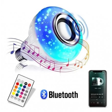 Bombilla LED RGB por Bluetooth con Altavoz Musical