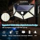Pack de 4 Focos 100 LED Solares Impermeables IP66